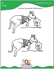 okul öncesi İki Resim Arasındaki Farkı Bul